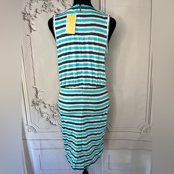 Michael Kors Nassau Teal Ikat Sleeveless Dress - Picture 4 of 8